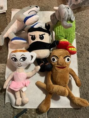 5 Plush toys from Brainrot the Italian MeMe Series